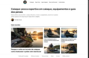 Página inicial do Caiaque.net feita com o tema ADMonetiza